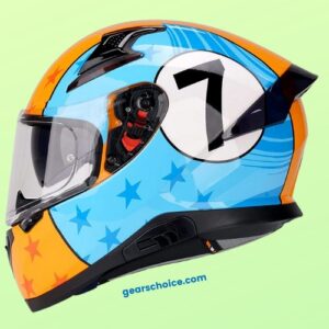 HAX Full Face Motorcycle Helmet with Dual Rear Wing